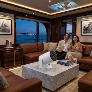 HY300 Pro+ Mini Smart <b>Projector</b> Android 14 <b>WiFi</b> 6 Native 720P Portable Home Theater <b>Projector</b> - Product Image 2