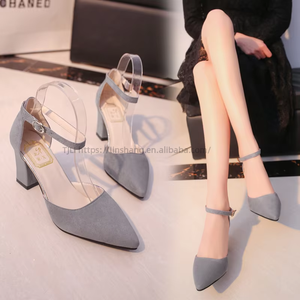Wholesale Best Price Newly Style High Heels Elegant Asymmetric Dress Shoes China Sale Women's Heel <b>Sandals</b> - Product Image 1