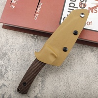 Volledig geïntegreerd vaststaand mes van DC53 staal met linnen Micarta handvat voor jagen, outdoor, overleven en kamperen