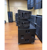 HDL 50-A 4K Dual 12 pouces 3 voies Active Line Array Armoires de haut-parleurs en bois Système de sonorisation à aimant néodyme pour les performances sur scène