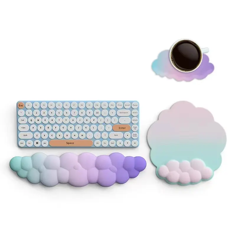 Komfortable ergonomische Soft Memory Foam-Unterstützung Cloud-Tastatur PU rutsch feste Handgelenk auflage Mauspad