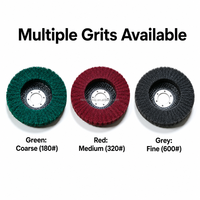 Disque de polissage à lamelles non tissées de 4,5 pouces (115 mm) en fibre de nylon pour meuleuse d'angle, pour le polissage du métal et de l'acier inoxydable