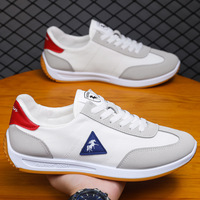 Nouvelles chaussures de sport rétro pour hommes en tissu mesh, noires, légères, respirantes, semelle intermédiaire antidérapante, chaussures de course en plein air