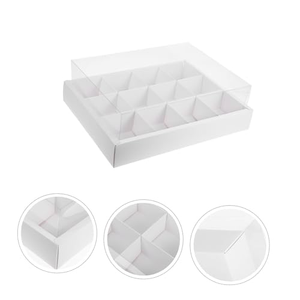 Custom Cupcake Holder Boxes with Window White <b>Cardboard</b> Kraft Paper Muffin Box with Inserts - Product Image 2