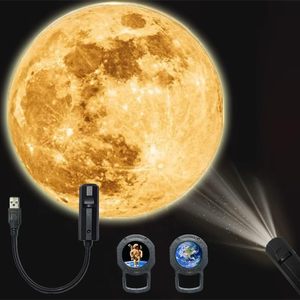 Lampe de <span class=keywords><strong>projection</strong></span> créative étoile et lune, <span class=keywords><strong>veilleuse</strong></span> d'ambiance, lumière de <span class=keywords><strong>projection</strong></span> onirique - Product Image 3