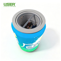 Écran LED flexible pour publicité créative à 360 degrés, haute luminosité, HD, pour canettes de bière, P1.25 P1.53 P1.86 P2.5, avec réfrigérateur