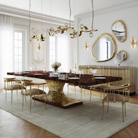 Chaises de salle à manger de luxe en laiton sur mesure, fauteuils pour manoirs et villas, chaises longues à dossier en velours, chaises d'art design
