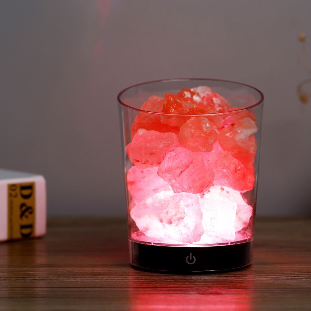 Offre Spéciale Coloré Lumières Table USB LED Himalaya Cristal De Roche Sel Lampe