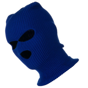 100% Acryl Großhandel Ski masken Benutzer definiertes Logo Sturmhaube Gestrickte Ski maske 3-Loch-Skimaske - Product Image 2