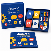 Jeu de société éducatif bilingue personnalisé pour l'apprentissage des langues (français et anglais) – Jeu pédagogique pour la salle de classe avec plateau connecté à 4 panneaux imprimé en quatre couleurs