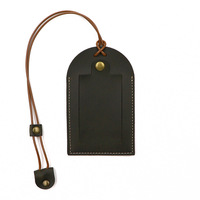 Étiquette de bagage personnalisée de luxe à motif uni, pendentif carte d'embarquement, accessoires de voyage vintage gravés au laser en PU imperméable
