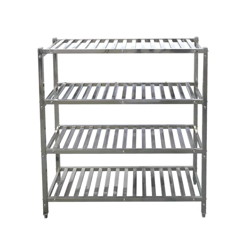 Factory Outlet shelf kitchen organizer stainless steel storage 4 tier shelf kitchen shelf for storage