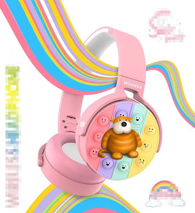 Auriculares de silicona Popping Push <span class=keywords><strong>It</strong></span> Bubble Auriculares estéreo montados en la cabeza con reducción de ruido inalámbrica Rainbow - Product Image 3