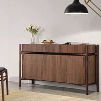 Buffet de salle à manger moderne nordique sur mesure en bois massif, meuble de rangement de luxe