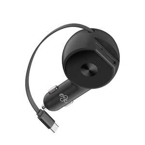 Cargador <span class=keywords><strong>de</strong></span> Coche Portátil Universal <span class=keywords><strong>de</strong></span> 12V-24V 30W <span class=keywords><strong>con</strong></span> Cable Retráctil Tipo-C <span class=keywords><strong>de</strong></span> Carga Rápida para Teléfono, Tableta y Cámara, Directo <span class=keywords><strong>de</strong></span> Fábrica - Product Image 5