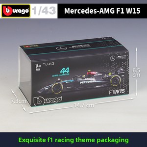 Modellino <span class=keywords><strong>Auto</strong></span> da Corsa Formula 1 in Scala 1:43, Argento 2024, in Lega Pressofusa, Stile F1 con Ruote Aperte, Espositore in Acrilico, da Collezione, Vendita all'Ingrosso - Product Image 3