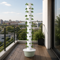 Tour hydroponique à 13 étages pour jardin potager domestique, pompe à eau, irrigation goutte à goutte automatique, support métallique