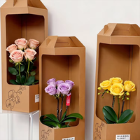 Boîtes d'emballage pour fleurs en papier cartonné imprimé de haute qualité, taille personnalisée, pour cadeaux de fleurs