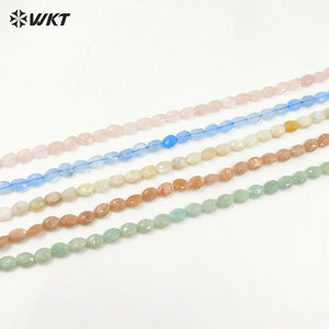 WT-G332ลูกปัดหินอะมาโซไนต์ธรรมชาติแบบหลวมสำหรับผู้หญิงเครื่องประดับสร้อยคอเครื่องประดับแบบทำมือ - Product Image 5