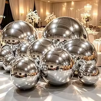 Gros Ballon Miroir Gonflable en Argent, Sphère Miroir Métallique, Ballon Miroir Gonflable à Vendre