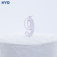 Mini Bougies d'Anniversaire Chiffres Dorés Couronne Nœud Décoration de Gâteau Cadeaux de Mariage Personnalisés Vente en Gros OEM ODM Métalliques 2026