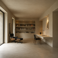Microciment pour murs et sols intérieurs, revêtement imperméable sans joint, finition béton décorative pour salon, chambre et salle de bain