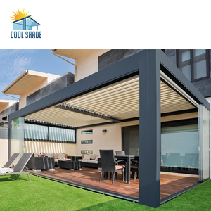 Pergolas pare-soleil, gazebo extérieur en aluminium, pergola bioclimatique à lames orientables, pergola motorisée en aluminium pour l'extérieur - Product Image 1