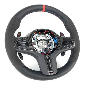 عجلة قيادة رياضية من الجلد وألياف الكربون لسيارات BMW الفئة M2/M3/M4 موديلات 2013-2023 (G10/G14/G15/G16/G20/G21/G22/G26/G30/G31/G32/G42/G80) - Product Image 2