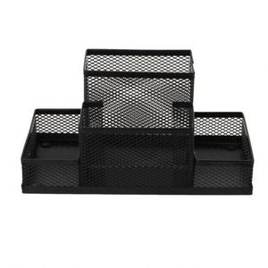 Metal Mesh Desk Organizer Set Office Supplies Accessories Storage Caddy <b>Pen</b> Pencil Holder All in One Desktop <b>4</b> Compartments - Product Image 2