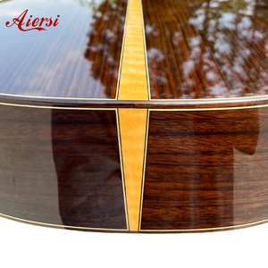<span class=keywords><strong>Guitarra</strong></span> Clásica <span class=keywords><strong>de</strong></span> Cuerdas <span class=keywords><strong>de</strong></span> Nylon Aiersi, Cuerpo con Incrustaciones <span class=keywords><strong>de</strong></span> Arce Rizado, Gran Sonido, Hecha a Mano con Habilidad Española, Modelo Chamber Concert - Product Image 2
