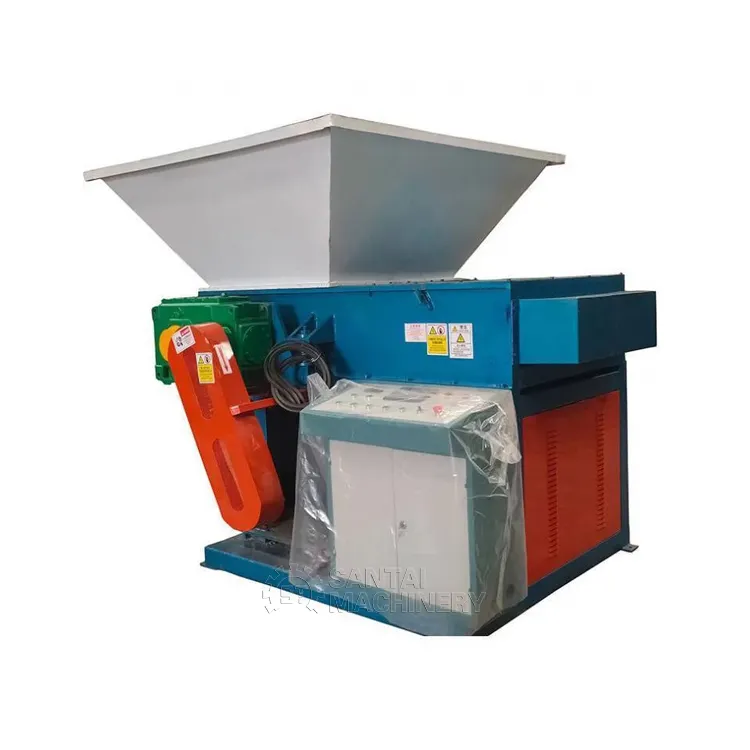 Automatische Bandenversnipperaar Afval Plastic Recycling Shredder Afval Metalen Hout Enkele As Shredder