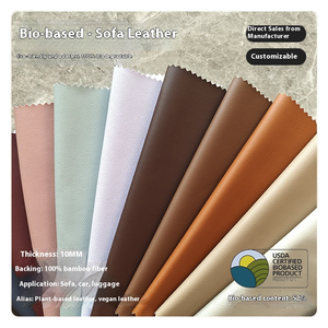 Tela de Cuero PU con Relieve, Inodora, de Base Biológica, Impermeable, Resistente a la Abrasión, Elástica, para Muebles, Bolsos, Decoración del Hogar y Tapicería - Product Image 1