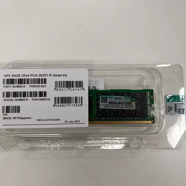NEW P00930-B21 P03053-0A1 HPE 64GB 2Rx4 DDR4 PC4-2933Y GEN10 RDIMM Server Memory