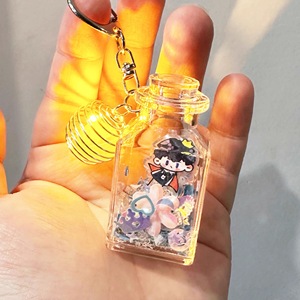 Vigreat grosir kreatif minyak akrilik cair <span class=keywords><strong>Anime</strong></span> Shaker gantungan kunci Berharap botol Keyrings hadiah lucu - Product Image 6