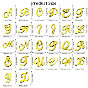 Hot Selling 3D DIY Mirror Acrylic <strong>Wall</strong> <strong>Stickers</strong> 26 English Italian Alphabet Letters UV Printed for Company <strong>Name</strong> or Shop Logo - Product Image 2