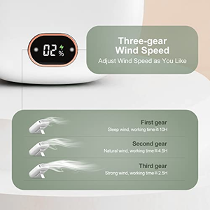 <b>Mini</b> Portable Handheld Hanging Neck <b>Fan</b> Bladeless Rechargeable Three-Speed Battery Powered Adjustable Display Outdoor Use - Product Image 3