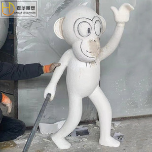 Escultura de Mono de Dibujos Animados Jiahua, Figura de Fibra de Vidrio Hecha a Mano para Decoración de Centros Comerciales y Jardines de Infancia - Product Image 4