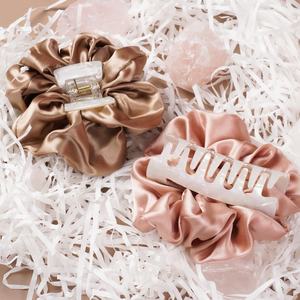 Beste Aangepaste 100% Moerbei Zijde <span class=keywords><strong>Scrunchies</strong></span> Maat En Kleur Voor Vrouwen - Product Image 3