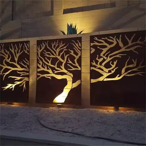 Customized Outdoor Art Deco Weathering Corten Steel Metal Garden Rusted <b>Decorative</b> <b>Screen</b> - Product Image 6