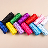 Coloré brillant 2mm Chinlon corde Crochet fil mercerisé fil à broder doux macramé cordon soie ruban fil pour tricoter à la main
