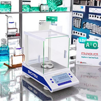 Balance analytique électronique certifiée CE avec garantie de 3 ans, précision de 0,0001 g, affichage LCD, capacité de calibration externe de 0,1 mg