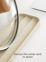 LANZYLO Support de rangement pour couvercles de casseroles, étagère de table, support en silicone pour spatules et couvercles de cuisine