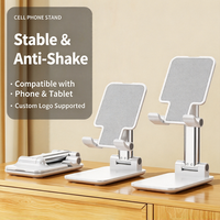 Support de téléphone pliable en alliage à hauteur réglable Support mobile flexible antidérapant à 360 degrés pour tablette de bureau Compatible avec iPad