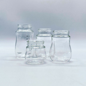 BPA-free <span class=keywords><strong>Glass</strong></span> bé chai với miệng rộng in mô hình tùy chỉnh an toàn 90ml 160ml 210ml 240ml thức ăn chai mẫu miễn phí cap trẻ em - Product Image 2