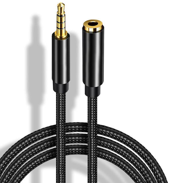 Speaker Extender Cord 3.5mm Gold-Plated Audio Cable Headphone Cord Male to Female Cable Audio Extension Cable