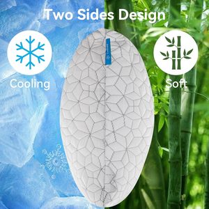 Almohadas refrescantes de espuma viscoelástica triturada para dormir, almohada de cama ajustable para dormir con estómago lateral, almohadas de Gel de lujo - Product Image 3