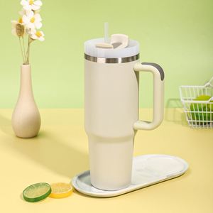 Gobelet isotherme de voyage pour voiture H2.0 avec poignée, 40 oz, couvercle, paille, antidérapant, OEM ODM, logo personnalisé - Product Image 5