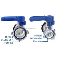 Adaptateur de remplacement de vanne à bille Tonjet robuste 62mm 75mm S60x6 à filetage grossier DN40 DN50 pour conteneur IBC de 1000L de stockage de liquide