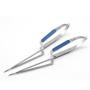 Endoscopische gebogen handmatige neurochirurgische schaar Minimaal invasieve chirurgische instrumenten Titaniumlegering Roestvrij staal - Product Image 3