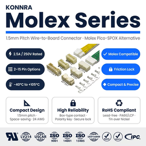 Conector Alternativo Molex Pico Spox Mx1.5mm, Equivalente a 87438, Reemplazo de Socket 87439-1000, Sustituto de Header 87437 - Product Image 1